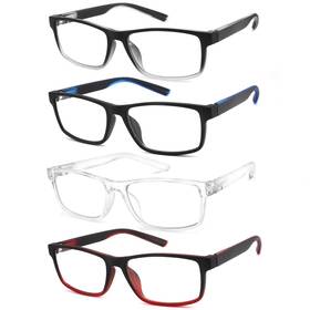 3009-c1234-2.50 Acavefox 4 Pack Reading Glasses Men 2.5 Readers Blue Light Blocking Anti Glare/uv Fash