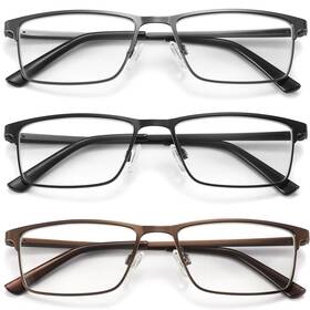 8015-c123-2.50 Acavefox 3 Pack Blue Light Blocking Reading Glasses Men Readers Anti Uv Lightweight An