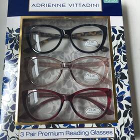 Adrienne Vittadini 800414568406 3 Pair Premium Reading Glasses 2.00