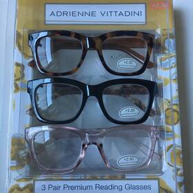 Adrienne Vittadini 800414591954 3-pack Premium Reading Glasses Readers 2.50 New Authentic
