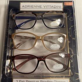 Adrienne Vittadini 800414592074 Designer Reading Glasses 2.50 Brand New Eyeglasses