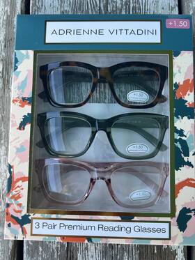 Adrienne Vittadini 800414613311 3-pack Premium Reading Glasses Readers 1.50 New Authentic