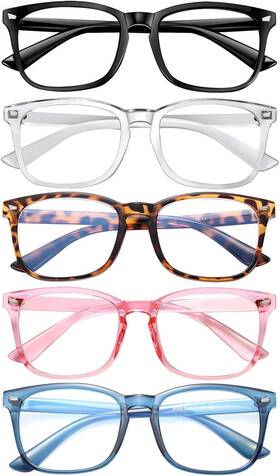 Aimisuv 705353987175 5 Pack Reading Glasses For Women Men Blue Light Blocking Computer Readers Uv Gl