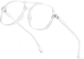 2556-blue Aisswzber Plastic Pilot Anti-blue Light Glasses For Women Men Classic Vintage Trendy Squar