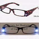 88102 Aj Lighted Dot Morgan Glasses Patented Polka Nightlights Pink Led Reading