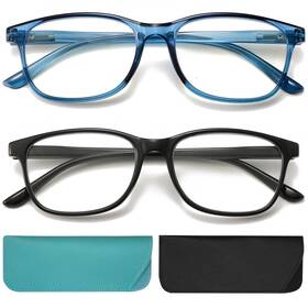 Fr031 Ajyado 2 Pack Executive Style Reading Glasses - Durable Readers With 99% Blue Light
