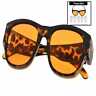 Akp-dsxm1802-demi-0 Mens Womens Blue Light Blocking Fitover Computer Glasses Dark Orange