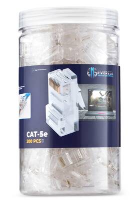 26339 Alliance Rj45 Cat5e Pass Through Connectors - Pack Of 200 Ez To Crimp Modular Plug For
