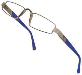 Y.486-09.bl Alto Moda Mens Half Rim Italian Reading Glasses With Low Profile Blue