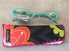 Amanda Vera Bradley Ziggy Zinnia Reading Glasses Matching Case 2.00 Readers 886003253069