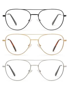 B0c27695z9 Amomoma 3-pack Retro Aviator Blue Light Blocking Reading Glasses Men Women