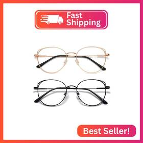 B08p17gtz1 Andwood Blue Light Blocking Glasses Women Cat Eye Computer Eyeglasses Metal Fram