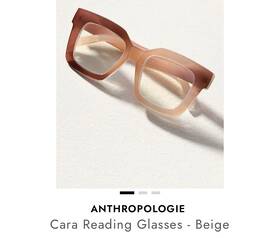Anthropologie 415897398416 Cara Blue Light Blocker Glasses In Beige 100% Uv Protection