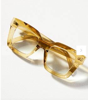 87649646 Anthropologie Chunky Cara Translucent Reading Glasses /green/ 1.00