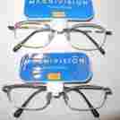Apex Jeff Magnivision Reading Glasses Silver 1 2 Rim Rectangle Oblong 1.75 Pair Nwt 024021206272