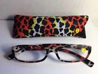 Apr24-2 Apr24 Shark Womens Readers Fashion Reading Glasses With Case Animal Print