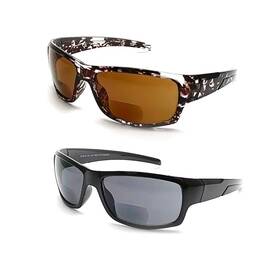 Apretyew 2pair 2.50 2 Pair Bifocal Sunglasses For Men And Women Sports Uv Protection Reading Reader