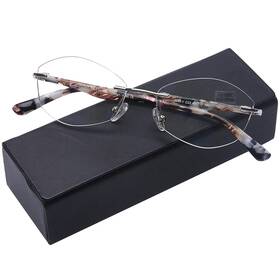 J045 Aqwano Rimless Computer Reading Glasses Women Fashion Designer Blue Light Blo