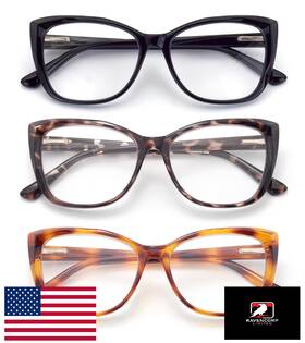 B0c85lnsf9 Autojouls 3-pack Reading Glasses For Women Oprah Style Spring Hinge Clear 3.0x