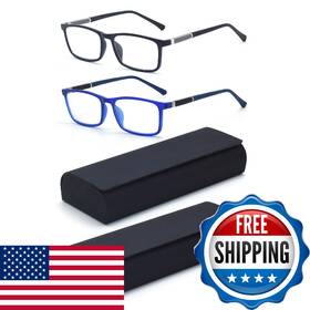 B0fmrmp5bk Autojouls 2-pack Nearsighted Short-sighted Light Glasses With Hard Case Spring H