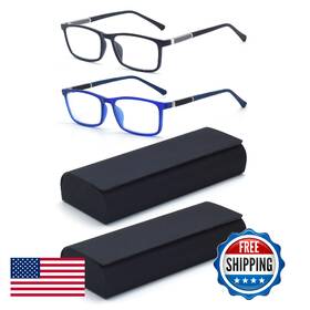 B0fmrmxc4n Autojouls 2-pack Nearsighted Short-sighted Light Glasses With Hard Case Spring H