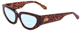 Axis 339740055898 Sito Shades Womens Square Multi-focus Blue Light Glasses Brown Cheetah 55mm