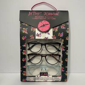 Betsey Johnson 193033718841 Designer Reading Glasses 1.50 Nib Fashion Readers 3 Pair Set