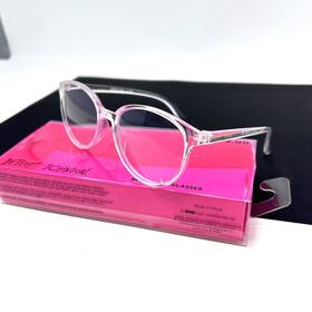 Bj2012 Betsey Johnson Designer Blue Light Blocking Glasses Clear Round 2.00