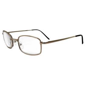 5gdreaderx1 Birdz Mens High-powered Reading Glasses Gold Frame And Brown Case 5.00