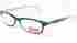 Bj088 Betsey Johnson Rx Frame Reading Glasses 3.0 Rectangular Turquoise Hard Rock