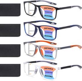 Tr90 Bloexclu 445026858885 4 Pack Progressive Multifocus Reading Glasses For Men Women Sports Style An