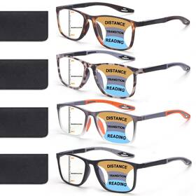 B0dcv5xnjq Bloexclu 4-pack Progressive Multifocus Reading Glasses Men Women Tr90 Sports