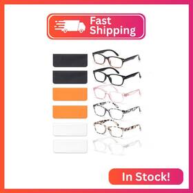 B0dcy3qn3m Bloexclu 6 Pack Reading Glasses For Women Men Blue Light Blocking Spring Hinge C