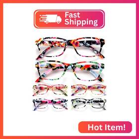 B0dcy5m9cs Bloexclu 6 Pack Reading Glasses For Women Men Blue Light Blocking Spring Hinge C