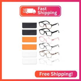 B0dcyjlj78 Bloexclu 6 Pack Reading Glasses For Women Men Blue Light Blocking Spring Hinge C