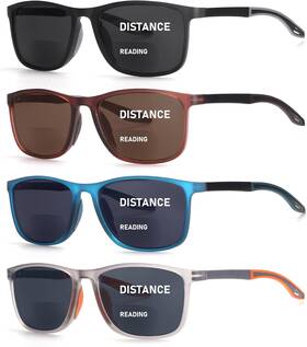 Su1070 Bloexclu Bifocal Reading Sunglasses For Men Uv400 Protection Outdoor Bifocals Sun Readers