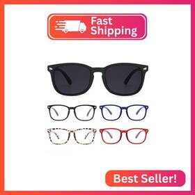 D618-16 Bls Blues 5 Pack Reading Glasses Blue Light Blocking Fashion Square Computer Readers
