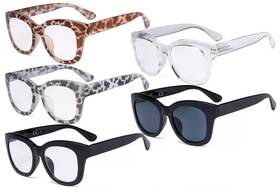 Bls Blufs 606794775218 5 Pack Reading Glasses Retro Readers Oversized Fashion Eyewear For 3.75