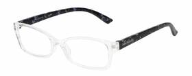 Blue 888989232489 Isaac Mizrahi Womens Multi-focus Light Glasses In Crystal Clear Floral 51mm