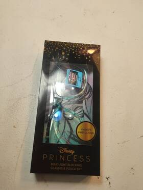 Blue Light 087982215933 Disney Princess Glasses Blocking With Pouch Set