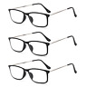 Bm601ds100pc3-uk Suertree Fashion Metal Reading Glasses For Men Women Vintage Slim