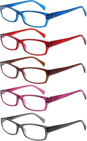 Boncamor 445017488466 Videbla 5 Pack Computer Reading Glasses Men And Women Anti Eyestrain Blue Light