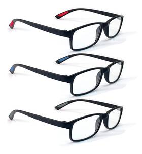 Boost Eyewear 090696291004 12 Pack Reading Glasses Ultra Lightweight Matte Black Rectangular Frames W