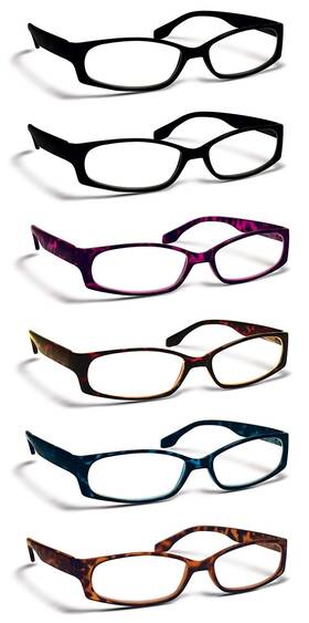 Boost Eyewear 090696303509 6 Pack Reading Glasses Modern Fashion Frames For Women And Men