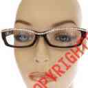 147837ab Borealis Swarovski Crystal Aurora Bling Ab 1.5 Glasses Brown Reading