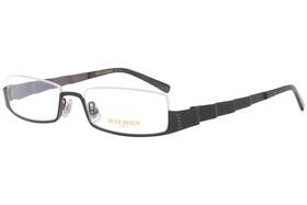 Beo-122.01 Boucheron Reading Glasses Mens Black Semi Rim Rectangular