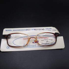 Q-137 Boulevard Boutique New Dawn Designs Reading Glasses Brown Fade 46x19x140