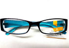 Br9170-1181 Borghese Reading Glasses Black Blue Frames Retail