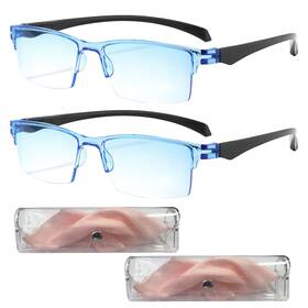Allen-17 Branded 754022052034 2 Pcs Auto Focus Reading Glasses Self-adjusting Presbyopia Anti-blue Light
