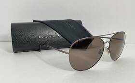 1063 Burberry 3051 B 73 Brown Metal Frames Lenses Sunglasses Pre Owned